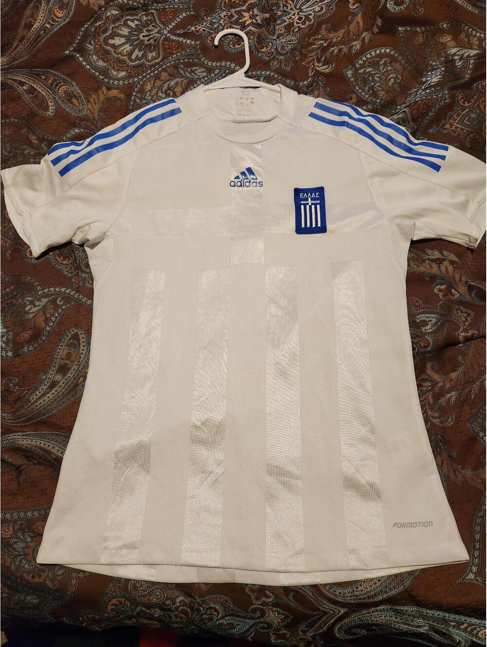 Greece 2008/2009 Euro Formotion Player Version Away Soccer Jersey Size M